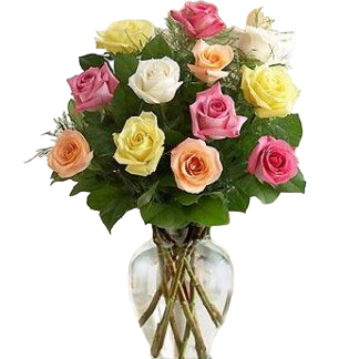 15 multi-colored roses | Flower Delivery Yoshkar-Ola