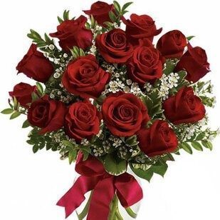 15 red roses with greenery | Flower Delivery Yoshkar-Ola